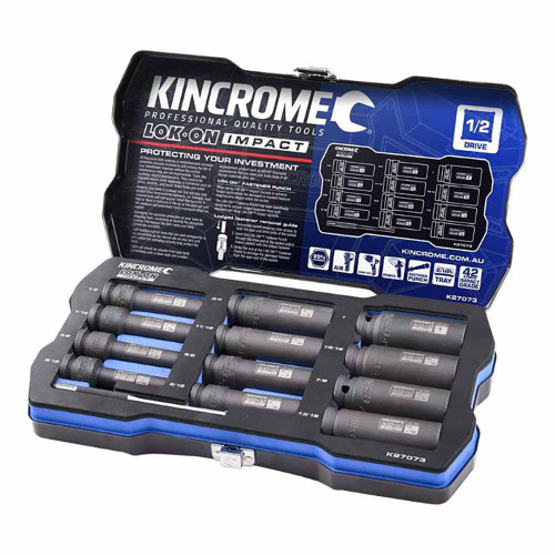 12PCE 1/2 DR IMPERIAL LOKON DEEP IMPACT SOCKET SET