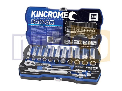 28PCE 3/8\" DR METRIC LOK-ON SOCKET SET