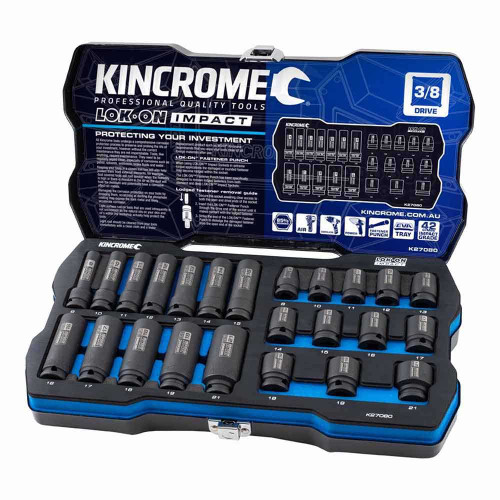 24PCE 3/8\" DR MET LOK-ON STANDARD/DEEP IMPACT SOCKET SET