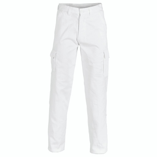 112R WHITE COTTON DRILL CARGO PANT
