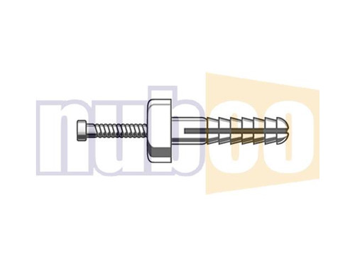 M6.5X38MM 100PK S/S 304 ROUND HEAD NAIL-IN NYLON ANCHOR