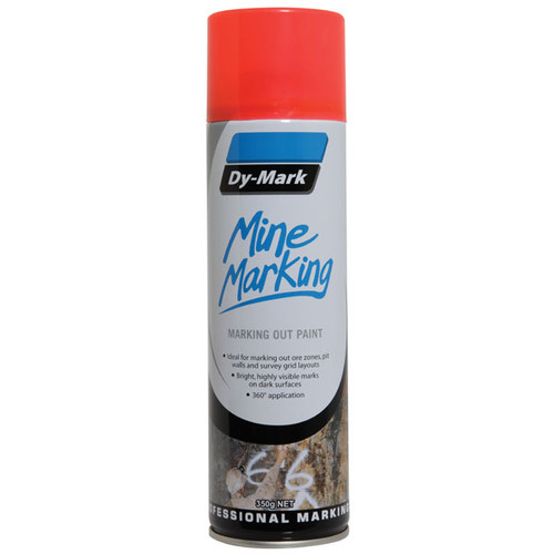 350G MINE MARKING HORIZONTOL MARKING OUT PAINT - FLURO RED