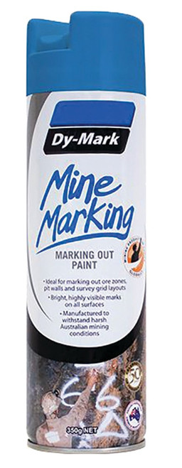 350G MINE MARKING VERTICAL MARKING OUT PAINT - FLURO BLUE