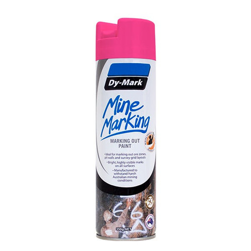 350G MINE MARKING VERTICAL MARKING OUT PAINT - FLURO PINK