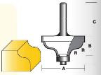 OGEE BIT 1/4 W/BEAR D/F 1/2SHK ROUTER BIT