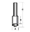 FLUSH TRIM 1/2 W/BEAR EXTRA LONG 1/2 ROUTER BIT