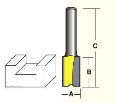 19MM STRAIGHT 1/4SHK ROUTER BIT
