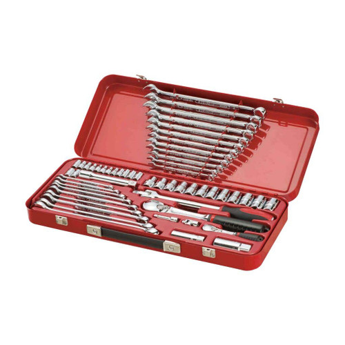 56PC MET/IMP 1/4\" & 1/2\"DR SOCKET & WRENCH SET