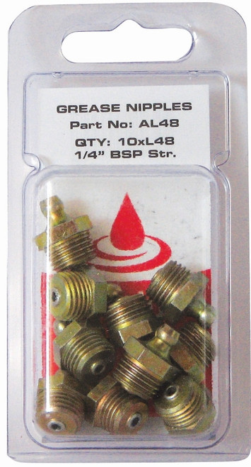 1/4\" BSP STRAIGHT GREASE NIPPLE