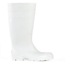 SIZE 8 WHITE SAFETY PVC GUMBOOT