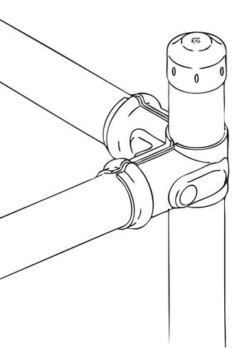 FIXED CORNER BRACKET TO SUIT 40NB
