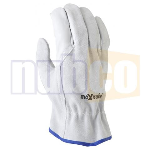 L GREY SPLIT BACK COW GRAIN LEATHER RIGGER GLOVES