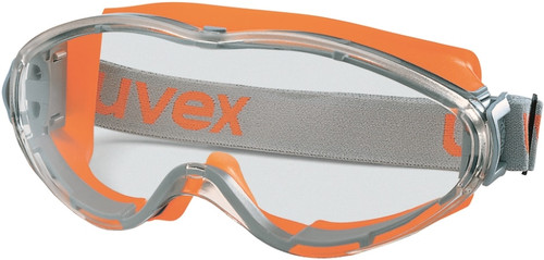ULTRASONIC ORANGE/GREY ANTI FOG GREY LENS SAFETY GOGGLES