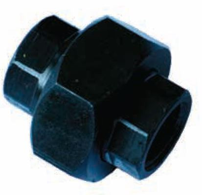 15MM BLACK STEEL F+F SS UNIONS