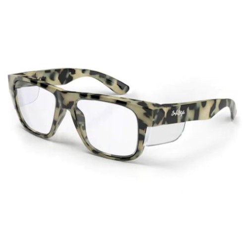 FUSIONS SAFETY GLASSES MILKY TORTS FRAME / CLEAR LENS