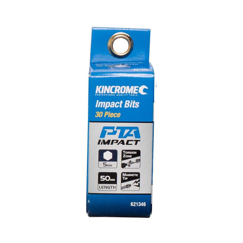 30PCE HEX 5MM DRIVER PTA IMPACT SCREWDRIVER BITS