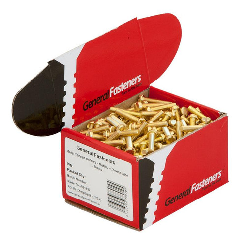 M4X10MM BRASS CHEESE SLOT METAL THREAD