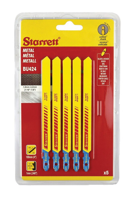 100MMX24TPI JIGSAW BLADE METAL CUTTING REG/WAVY 5PK