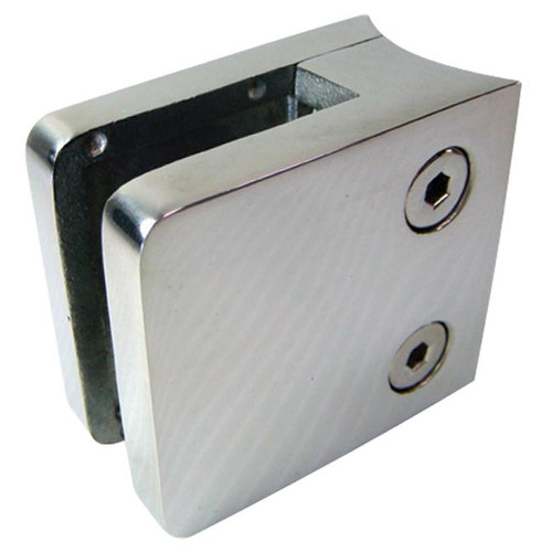 GLASS CLAMP RAD. 8/10/12MM MIRROR S/S 316