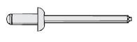 SS4-4 STEEL / STEEL RIVETS 1000PK