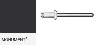AS4-3 ALUM/STEEL RIVETS MONUMENT 1000PK