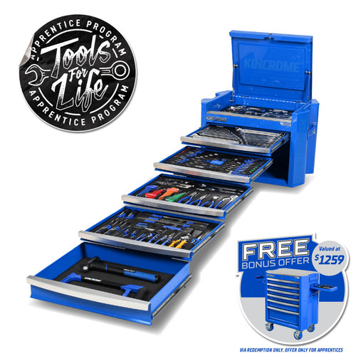 286PCE 5 DRAWERS 29\" CONTOUR CHEST TOOL KIT