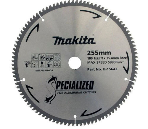 255MM 100TPI TCT ALUMINIUM CUTTING SAW BLADE - 25.4MM BORE