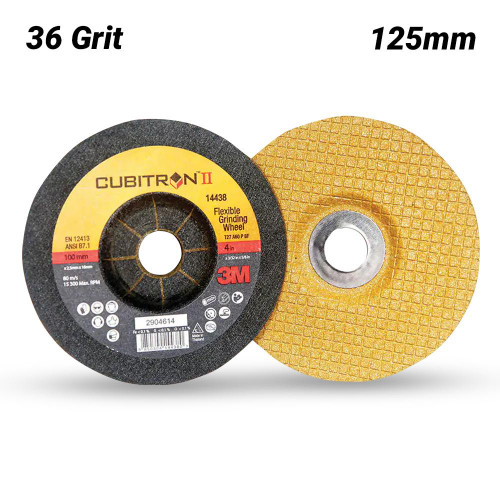 125MMX3MMX22 36G CUBITRON II FLEXIBLE GRINDING DISC