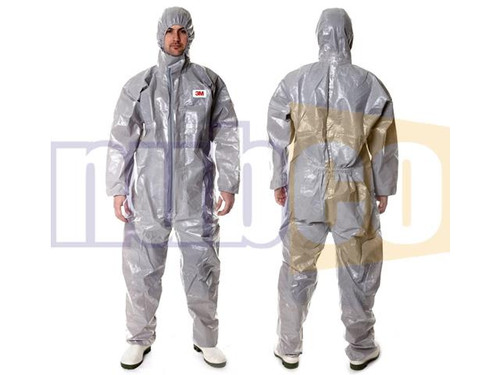 X-LARGE H/DUTY TYPE 3 GREY PROTECTIVE COVERALL 4570