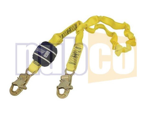 1.5M FORCE2 ADJUSTABLE SINGLE TAIL LANYARD WITH SNAP HOOKS