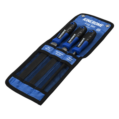 3PCE 200MM (8\") FILE SET - FLAT, ROUND & HALF ROUND