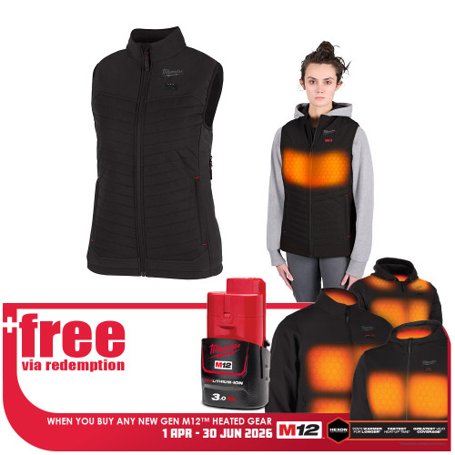 12V XS BLACK WOMENS AXIS HEATED VEST