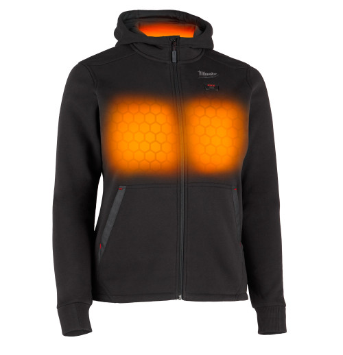 12V MED BLACK WOMENS HEATED HOODIE