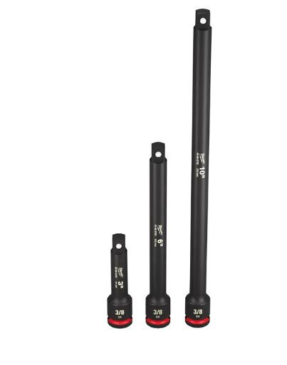 3PCE 3/8\" DRIVE IMPACT SHOCKWAVE SOCKET EXTENSION SET