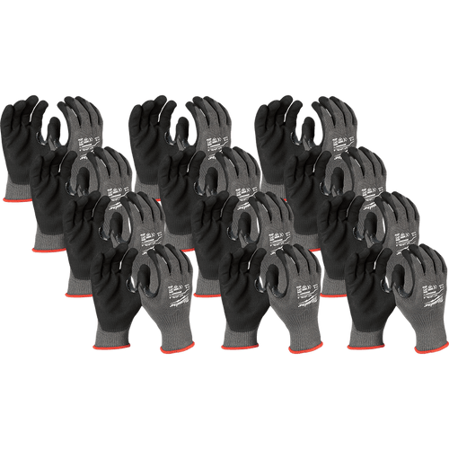 SIZE 2XL 12PK CUT 5 (E) NITRILE DIPPED GLOVES