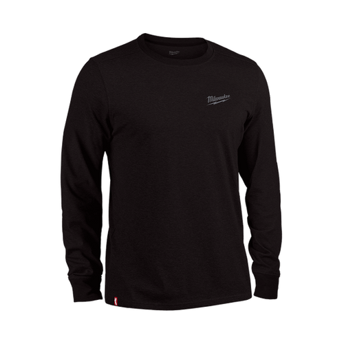 SML BLACK HYBRID LONG SLEEVE WORK SHIRT