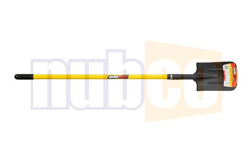 SQUARE MOUTH POST HOLE SHOVEL WITH LONG FIBREGLASS HANDLE