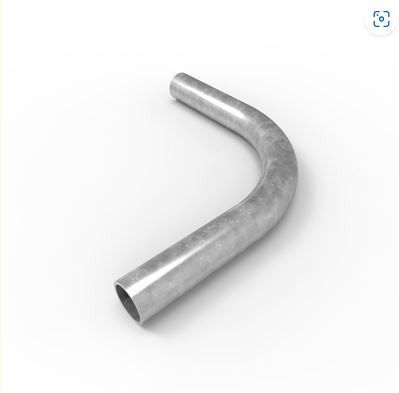 STANCHION 90 DEG. RAIL BEND 25NB GALV