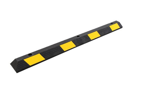 WHEEL STOP RUBBER - BLACK/YELLOW 1650X 150 X 100MM