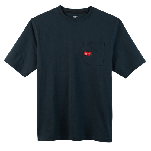 BLUE SS HEAVY DUTY POCKET TEE - XL