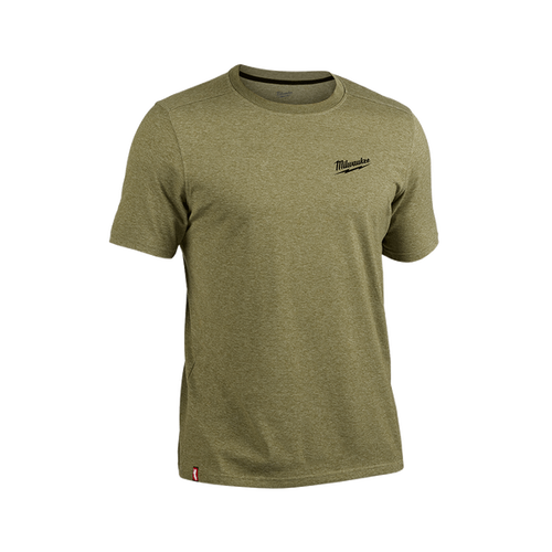 2XL GREEN HYBRID SHORT SLEEVE WORK TEE