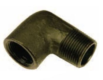 10MM BLACK STEEL M+F ELBOWS 90DEG
