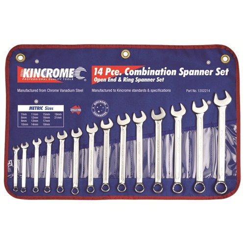 SPANNER SET COMBINATION 14 PIECE METRIC
