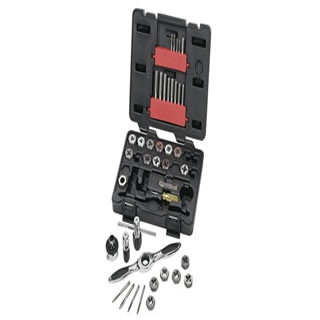 42 PCE RATCHETING TAP AND DIE SET METRIC