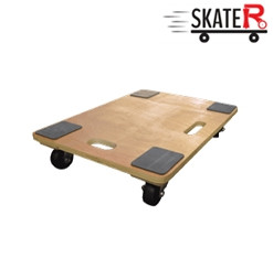 (O) 600X450MM WOODEN LOW PROFILE DOLLY