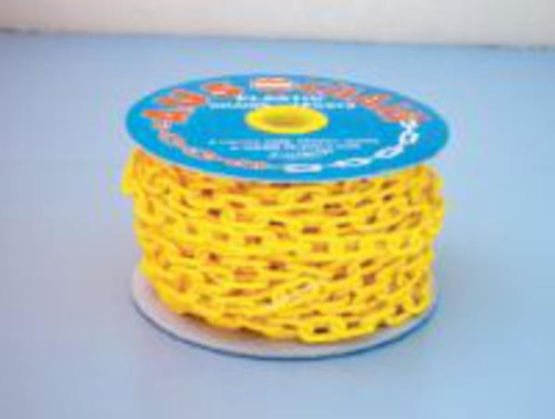 6MM PLASTIC CHAIN YELLOW 40MTR ROLL