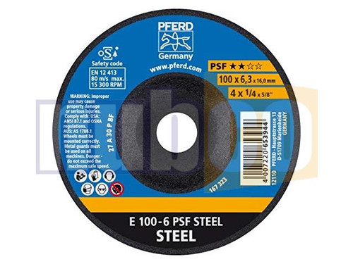 100X6X16MM (100MM) PFERD D/C GRINDING WHEEL