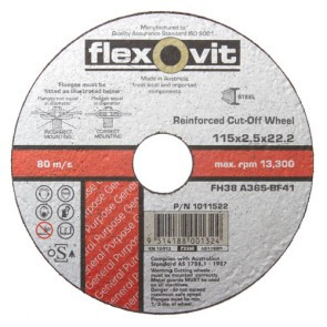 115X2.5X22.2MM (115MM) FH38 METAL CUT OFF WHEEL