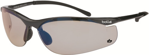 SIDEWINDER SAFETY GLASSES BROWN SMOKE/BLUE FLASH