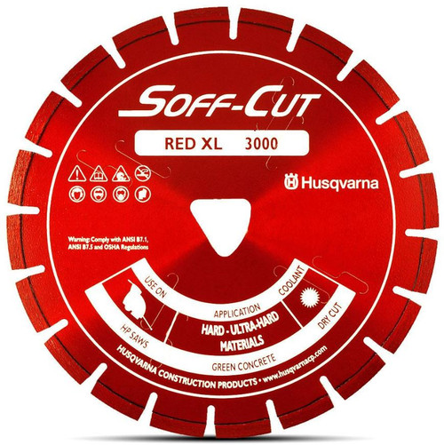 6\" RED MEDIUM/HARD SOFFCUT BLADE T/S X150
